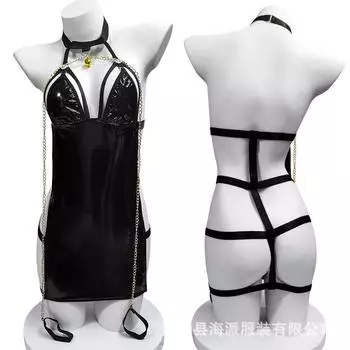 SM комплект бондаж нижнее белье сексуальное дразнить бесплатно кровать соблазнение горячая страсть зимний халат осень зима женщина Average size