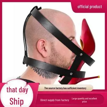 SM Кожаные БДСМ Реквизиты - Игрушки для Взрослых Пар, Повязки на Голову, Капюшоны и Обувь