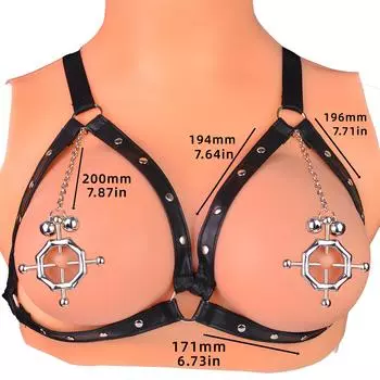SM кожаный жемчужный чокер зажим для сосков груди клипса цепь рабыни для пар взрослые секс-игрушки для пар игры коллекция C8002 Normal