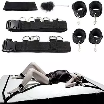 SM Кровать SM Фиксированная SM SM Нога с раздвинутыми глазами SM Секретная упаковка Товары, Ограничения, Ограничения, Ремень, Игра, Косплей, Ограничения, Наручники, Кандалы, Ноги,