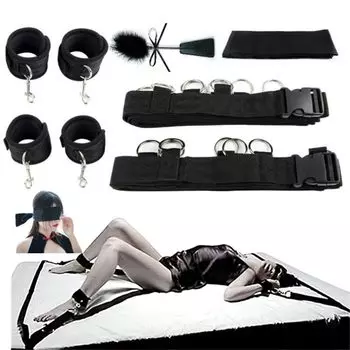 SM кровать SM фиксированный ремень раздвинутые ноги SM SM глаз SM секретная упаковка [SaiLin] товары, ограничения, ограничения, кандалы, кандалы, ноги, ограничения, играть,