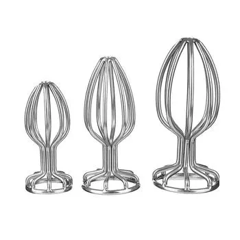 SM Металл Сексуальный Круглый Дно Полый Анальная Пробка Задний Двор Анальное Расширение Флирт Тренировка Альтернативные Взрослые Принадлежности Small Size