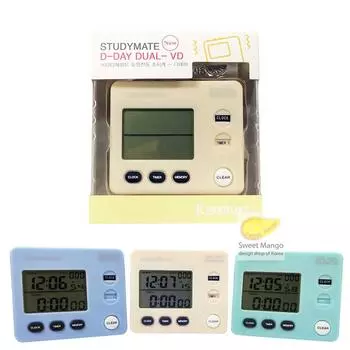 SM Настольный таймер с двойным экраном Секундомер Цифровые часы-будильник на день Д Ivory