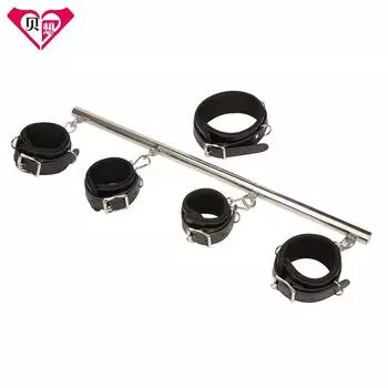 SM Обучение Машина Пыток Женский Рабыня Бондаж и Дисциплина Наручники Разделенная Нога Сдерживание Рама Сексуальные Игрушки Секс-Товар Handcuffs+Footcuff