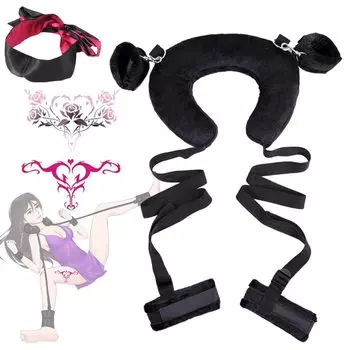 SM ограничители раздвинутые ноги пояс для женщин косплей SM ремень обе ноги ограничения регулируемые безболезненные тренировки раздвинутые ноги ограничение бондаж наручники ноги