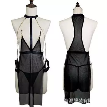 SM сексуальное нижнее белье перспективная сетка, колокольчик молоко, молоко, ночная рубашка, униформа соблазн показать молоко, без страсти, капли крови average size