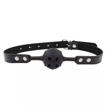 Силиконовый кляп-шарик для рта SM Рабство и дисциплина Тренировки Машина пыток Секс-игрушки для пар для мужчин и женщин Секс-игрушки Black without Holes