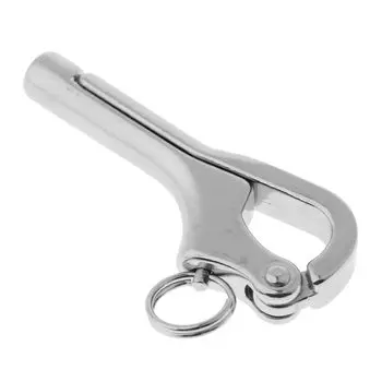 SM SunniMix Marine Stainless Steel Hook Applicable Boat Release Buckle Outdoor Boat Accessories, 76mm 76mm
