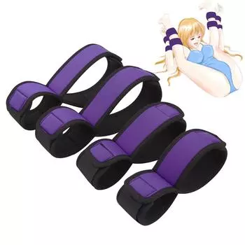 SM Связывание Реквизит Руки и ноги Связывание Наручники Мужские и женские рабы Связывание Тренировочный костюм Взрослые секс-игрушки Секс-игрушки Black without Hemming