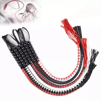 SM Whips Секс-игрушки 85 см 115 г 10 цветов Ручка из тыквы из искусственной кожи Плетеный стиль Серия цветового столкновения Пара Флирт Товары для взрослых Альтернативная стимуляция