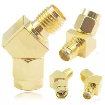 SMA между мужчинами и женщинами, угол 45 градусов, угол 135, адаптер разъема для гоночной антенны Goggle