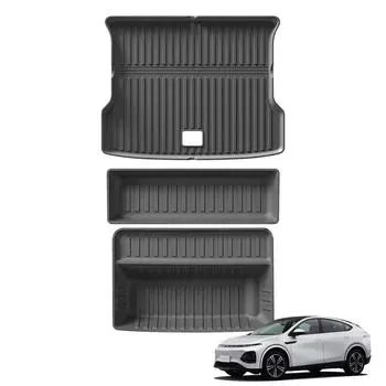 SMABEE для Xpeng G6 комплект ковриков для багажника автомобиля, коврики для багажника TPE 3D водонепроницаемые всепогодные ЧЕРНЫЕ