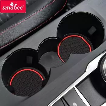 smabee Gate Slot Cup Pad для Ford FOCUS 2019 Автомобильные аксессуары для интерьера Резиновые нескользящие коврики Противоскользящий коврик Наклейка на автомобиль 10pcs