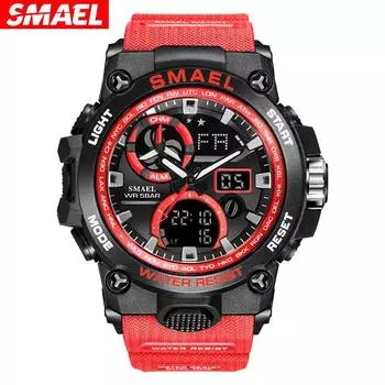 SMAEL Брендовые спортивные часы мужские лучшие мужские часы в стиле милитари S Shock 50 м водонепроницаемые наручные часы 8011 модные мужские часы спортивные NO Packaging армия зеленый