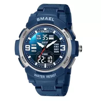 SMAEL Digital Watch Man 2025 New Chronograph Sports Watch For Men Waterproof 5 Bar Quartz Wristwatches Reloj Hombre 1912 армия зеленый