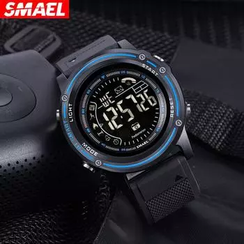 SMAEL Multifunctional Single Display Electronic Watch Electronic Watch Student Sports Large Dial Waterproof Clock