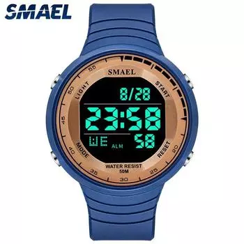 SMAEL мужские часы цифровые 50 м водонепроницаемые спортивные наручные часы секундомер будильник мужской авто дата 1925 военные цифровые часы NO Package золотой