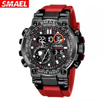 SMAEL мужские часы цифровые водонепроницаемые часы мужские армейские военные часы светодиодные мужские наручные часы 1803 спортивные часы Relogio Masculino NO Package красный