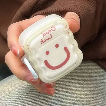 Смайлик с рисунком удачи, улыбка Ins, волнистый нескользящий чехол для наушников для Apple Airpod 2 3 Pro 2nd 1, беспроводная зарядная коробка Bluetooth For Airpods Pro 2nd