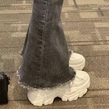 Small 7.5cm Height Increasing Women s Spring New All-Match Show Feet Small Thick Bottom Platform Sneakers 35