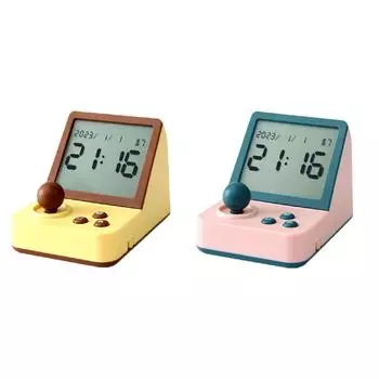 Small Alarm Clock Learning Reminder with Light Electronic Time Manager Desktop Table Clock Timer for Kids Adult Home Office жёлтый