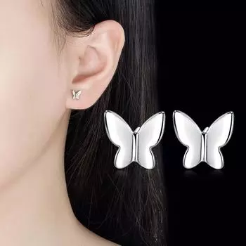 Маленькие и персонализированные серьги-гвоздики в виде бабочек, женские свежие серьги, милые простые элегантные серьги-бабочки для девушек-студенток
