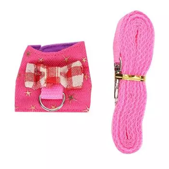 Small Animal Adjustable Harness Squirrels Hamster Ferret Traction Rope (Gold Blocking Star)S XS 24in: 63.5 X 48 X 50.8cm / 25 X 18.9 X 20in