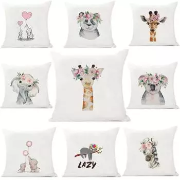 Small Animals Series Pillow Gift Home Office Decoration Pillow Bedroom Sofa Car Cushion Cover Bedroom Decoration 45cm * 45cm 450mm*450mm