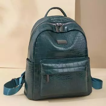 Маленький рюкзак женский рюкзак из мягкой искусственной кожи для поездок на работу и обратно чёрный