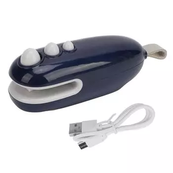 Small Bag Sealer Multipurpose Dual Use Magnet Design Portable Bag Resealer Machine for Chip Bags синий