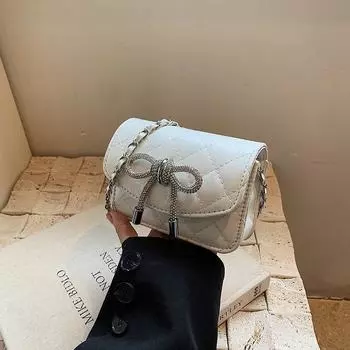 Small bag women s 2024 summer new trend fashion small square bag simple fashion shoulder bag simple messenger bag women Small чёрный