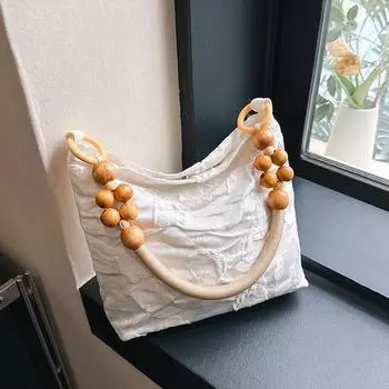 Small bag women s 2024 summer new retro woven chain shoulder armpit bag Korean version fashion portable small square bag белый