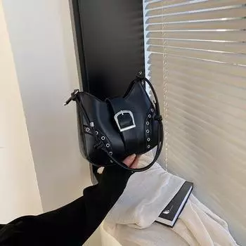 Small bag women s 2025 summer new simple casual messenger bag fashion chain shoulder bag чёрный