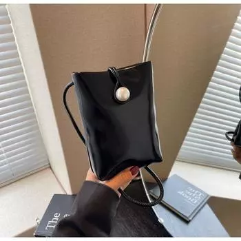 Small bag women s mobile phone bag new fashion shoulder messenger bag women s fashion simple solid color small square bag чёрный