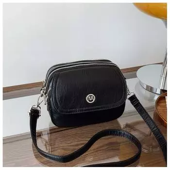 Small bag women s new fashion shoulder messenger bag versatile, popular small square bag today чёрный