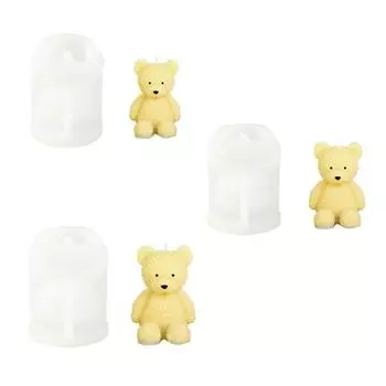 Small Bear Silicone Mold Mold Non-stick Easy to De-mold for Making Plaster Cake Fondant Decorations Jello