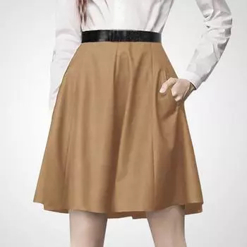 Small Black Fashion Waist-Tight Temperament Skirt Khaki S