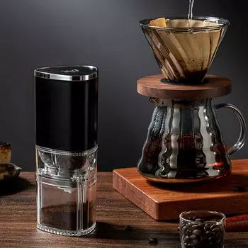 Small Coffee Grinder Automatic Enhanced Flavor Portable Electric Coffee Grinder Rechargeable 155ml Multifunctiona for Outdoor