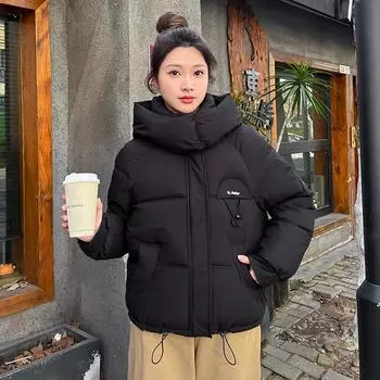 Small cotton clothes winter 2025 new down cotton foreign style cotton jacket thickened short padded jacket jacket M