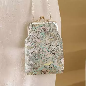Small Crossbody Mobile Phone Bag Women s New Western Style Small Lightweight Affordable Luxury Style Ladies Classy Small Mobile Phone Crossbody Bag Dragon pattern mobile phone bag gold