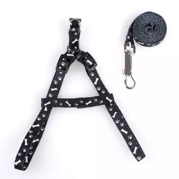 Small Dog Cat Strap Belt Black Adjustable Vest Collar Small Dog Cat Outdoor Walking Hand Holding Rope Pet Accessories