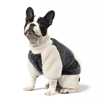 Small dog fluffy dog small dog warm small dog pullover for small gray L sweater, sweater, clothes, coat, dogs,