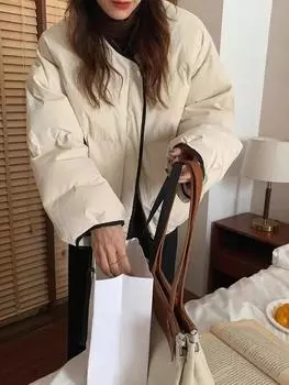 Small down cotton-padded clothes, winter new bread clothes, cotton-padded jackets, loose and thickened warm small cotton-padded jackets. S