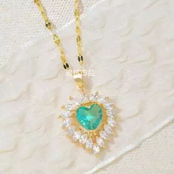 Small Feather Necklace Ethnic Style Retro Versatile Women S Collarbone Chain Inlaid With Precious Stones Exquisite Jewelry