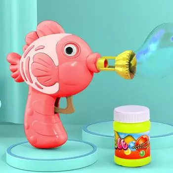 Small Fish Bubble Machine Manual No Battery Inertia Press Bubble Machine Children S Toys