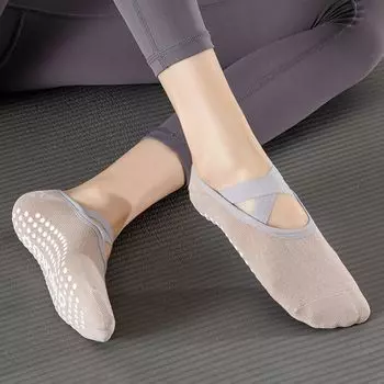 Small Fish plus Indoor Special Spring and Autumn Yoga Socks 2207D beige