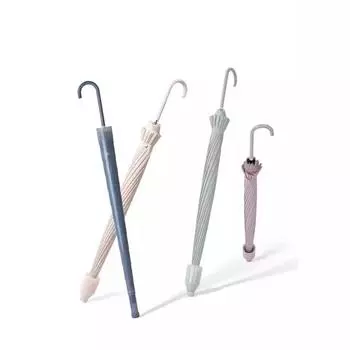 Small fresh 16 bone straight rod curved hook waterproof cover umbrella large number of long handle men s and women s umbrellas large straight handle
