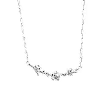 Small Fresh Flower Branch Necklace, Female Summer Fairy Style, New Design Feeling Neckwear