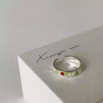 Маленькое свежее цветочное открывающееся кольцо женское нишевое дизайнерское чувство простое индивидуальное модное темпераментное универсальное кольцо