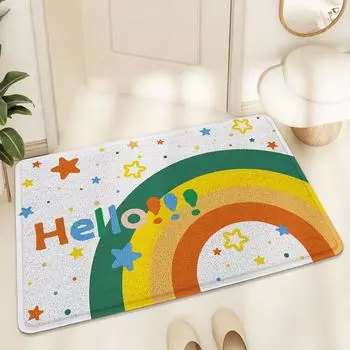 Small Fresh Ins Floor Mat Entry Door Stain-resistant Wire Ring Home Entrance Door Scraping Dust Dust Anti-slip Foot Mat 45*75cm